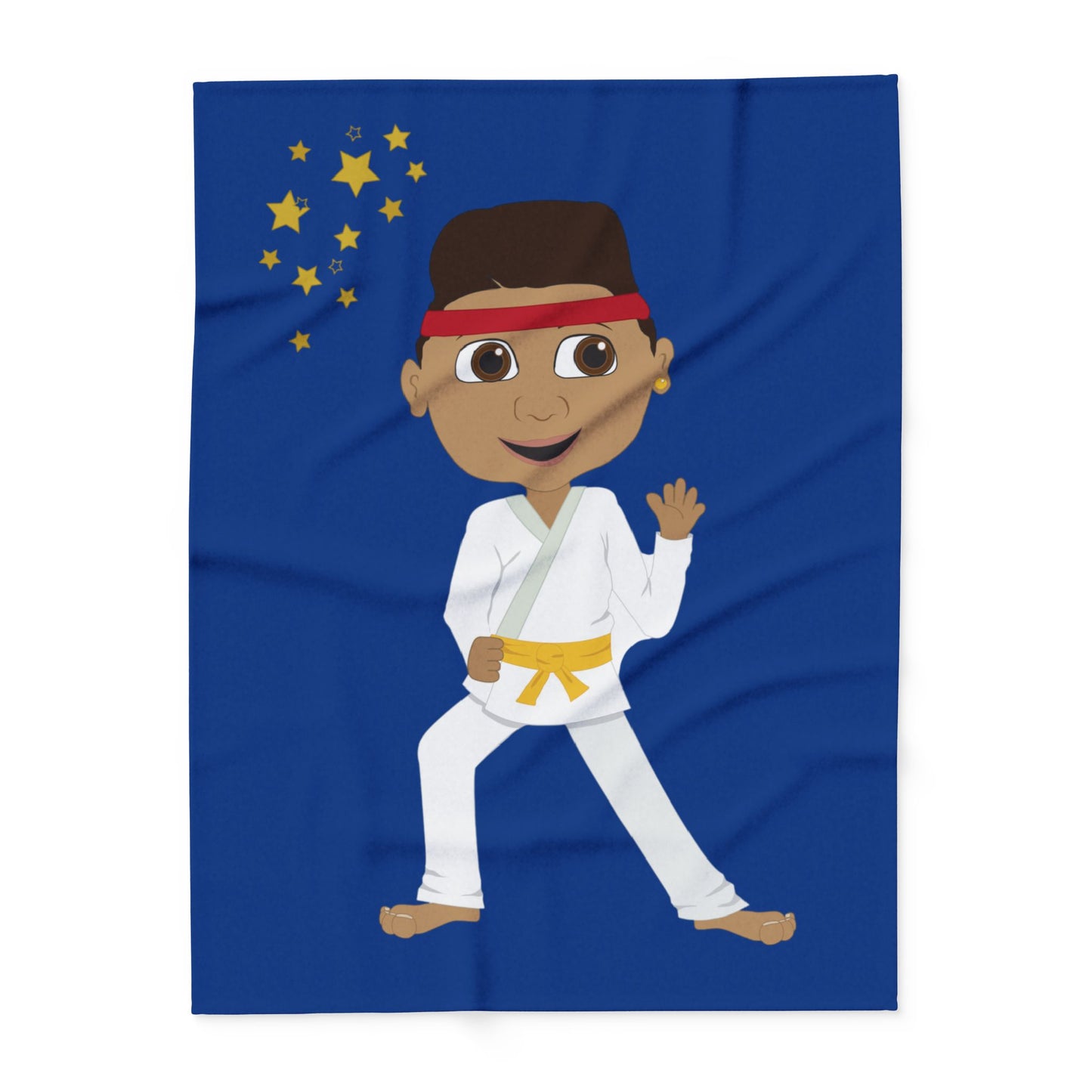 Martial Arts Master Fleece Blanket – Fun Karate Boy Design