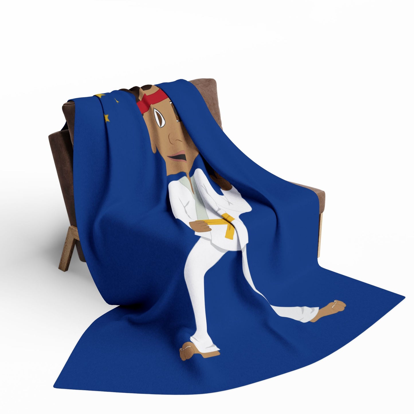 Martial Arts Master Fleece Blanket – Fun Karate Boy Design