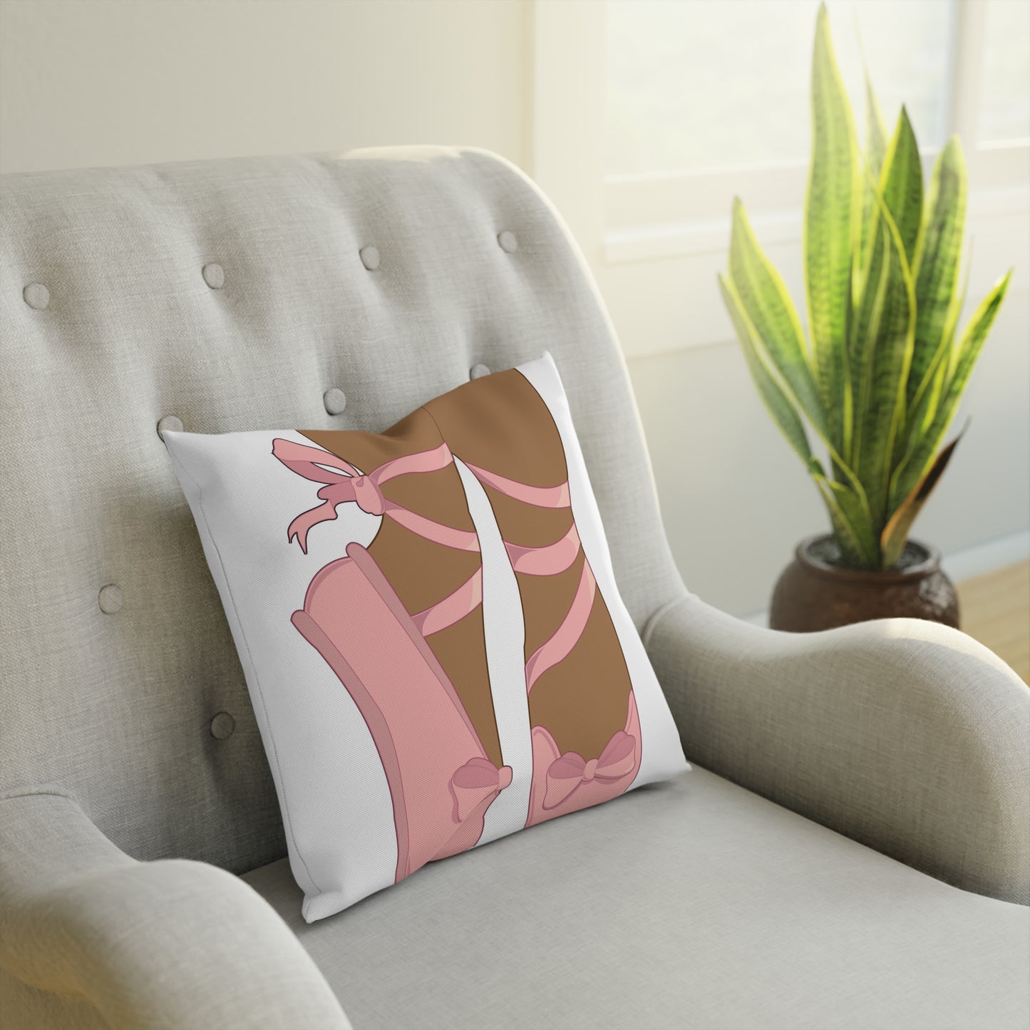 Ebony Ballerina Square Pillow
