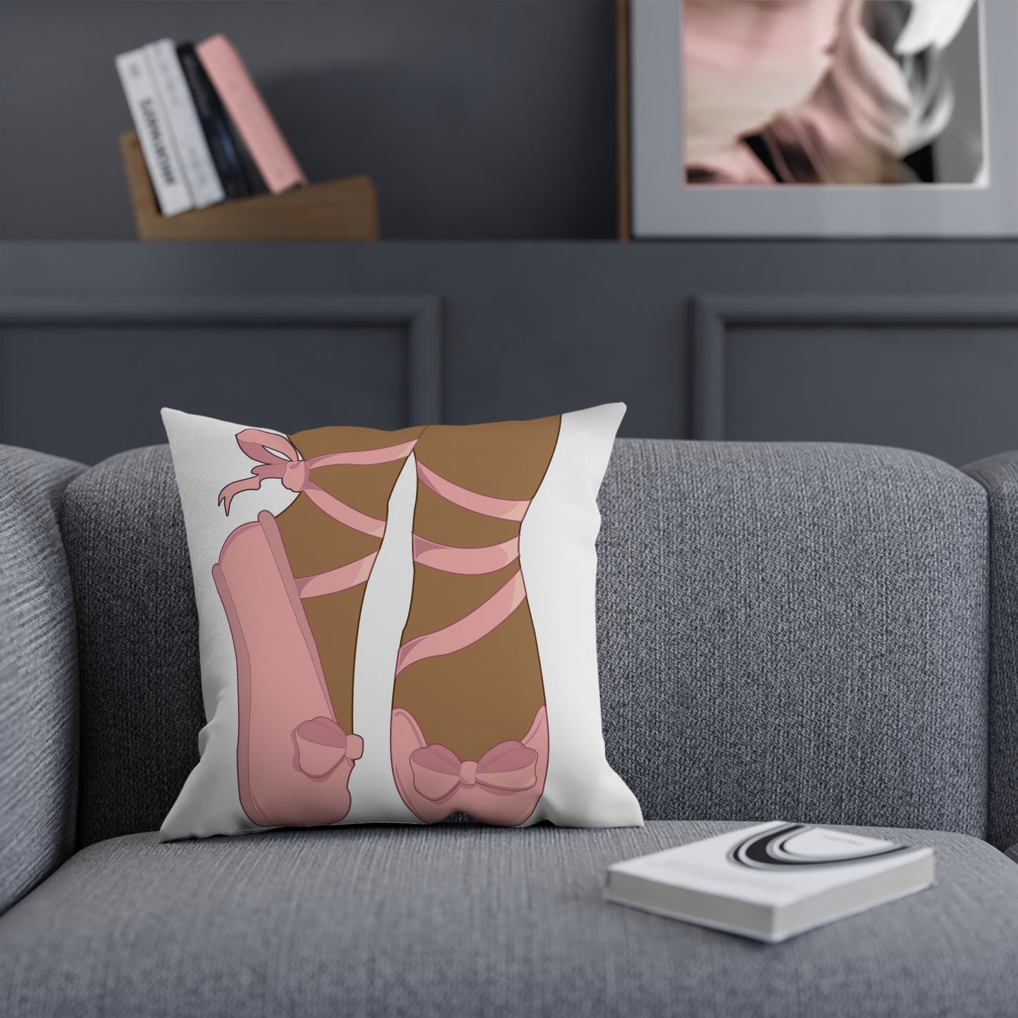 Ebony Ballerina Square Pillow