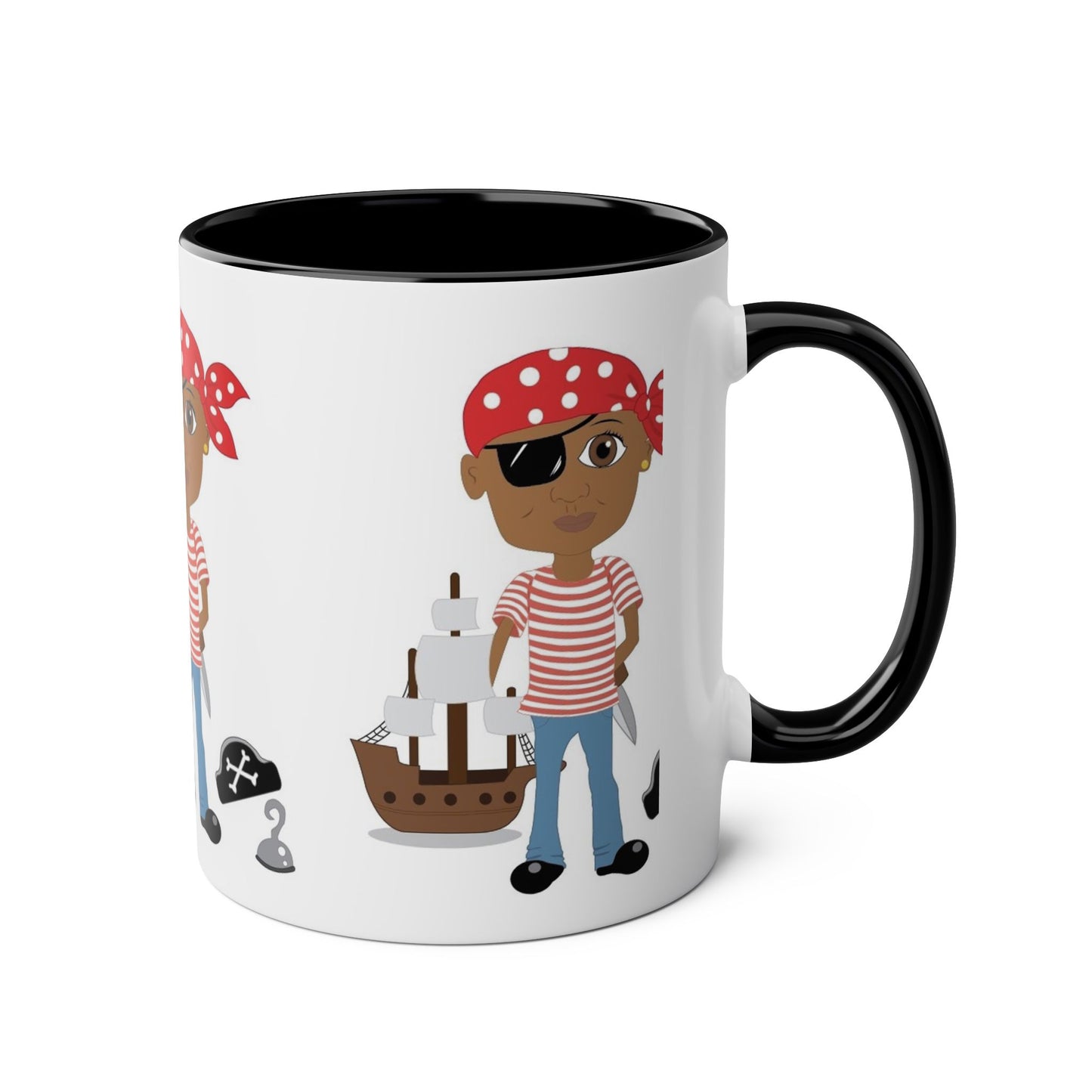 Pirate Two-Tone Coffee Mugs, 11oz