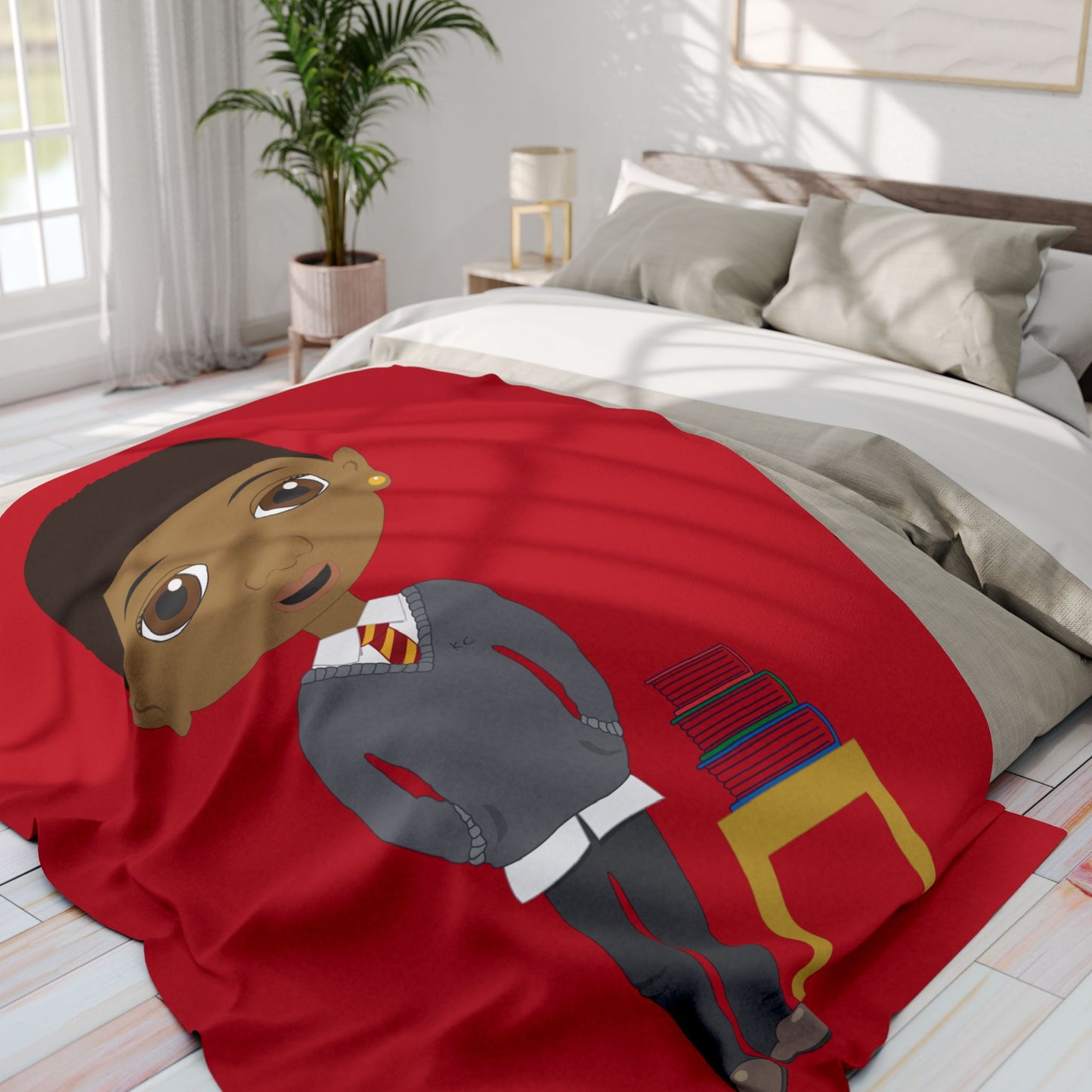 Bold School Boy Fleece Blanket – Fun & Stylish Design