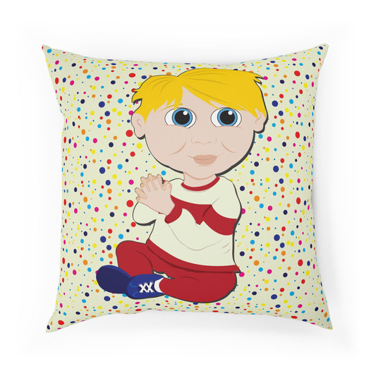 Blond Boy Square Cushion