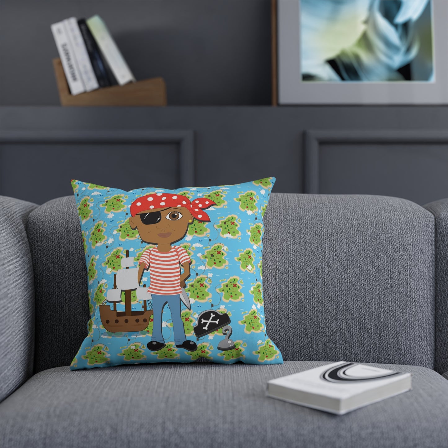 Pirate Square Pillow