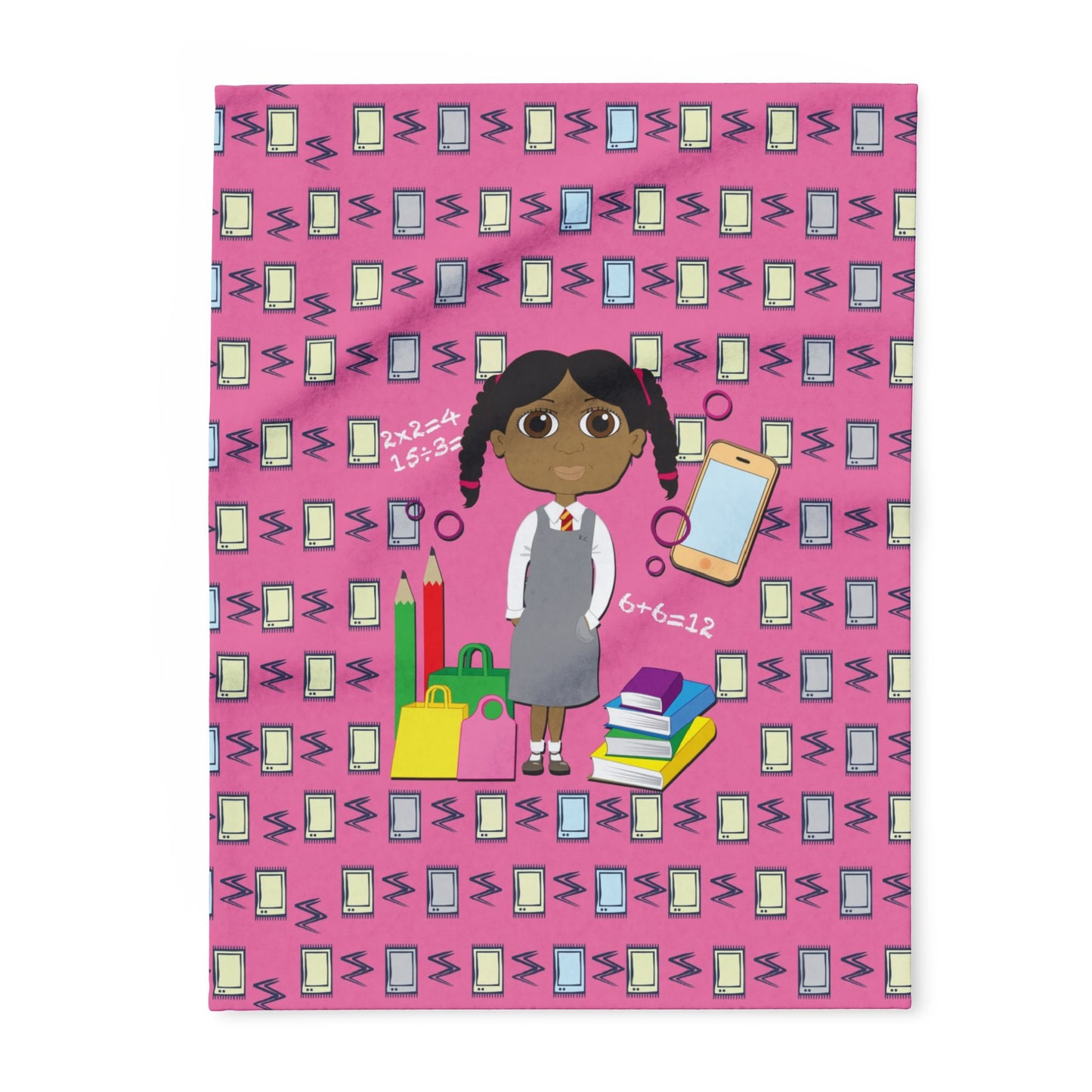 School Life in Colour Fleece Blanket