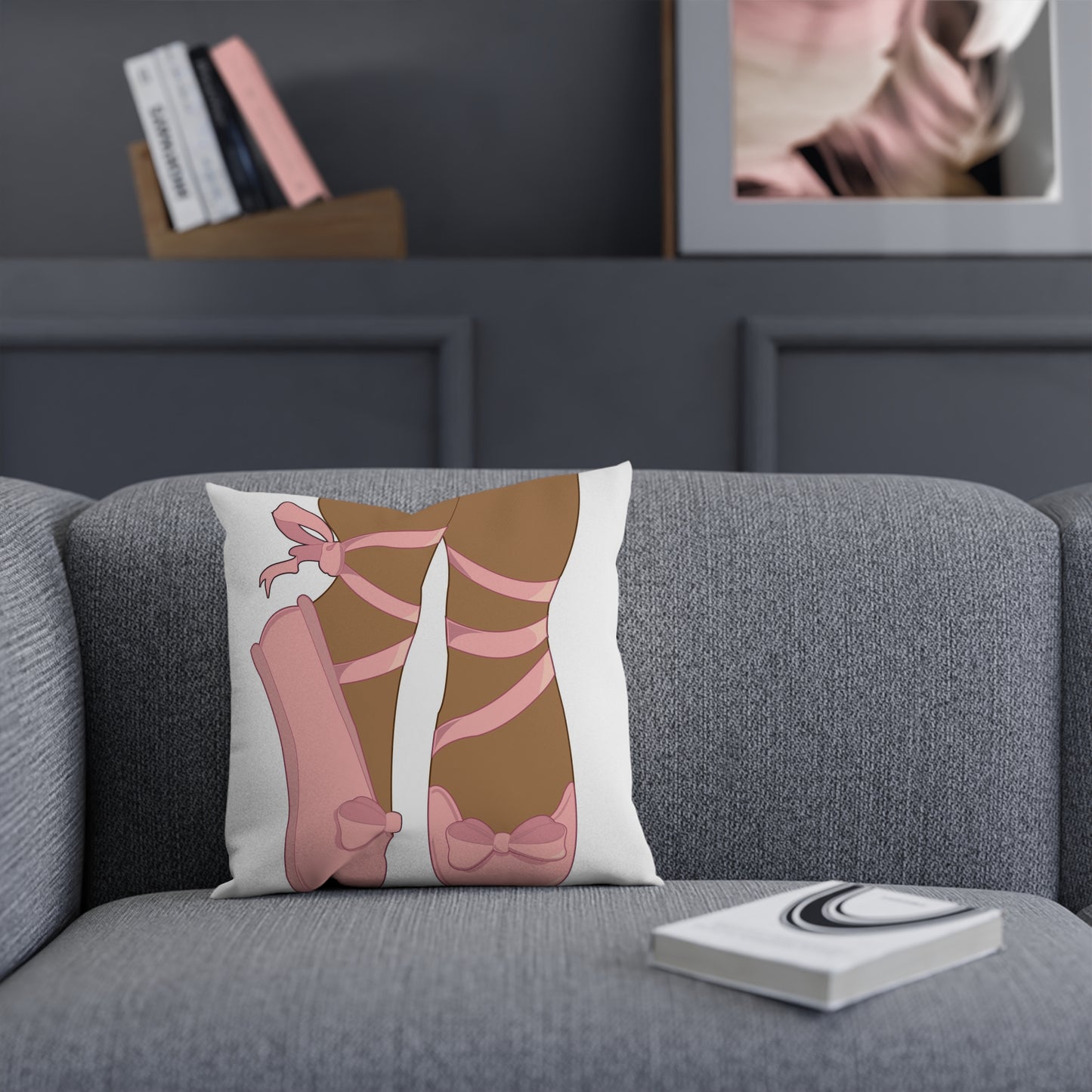 Ebony Ballerina Square Pillow