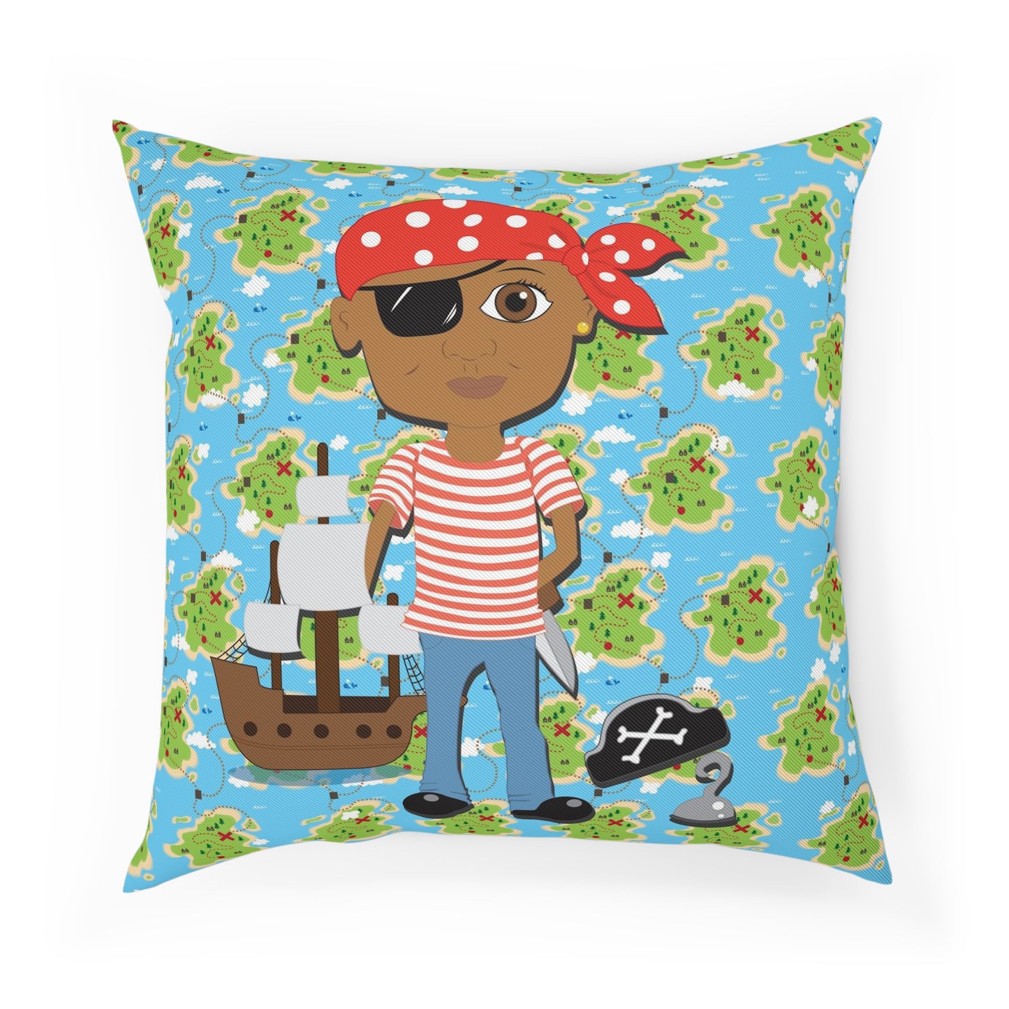 Pirate Square Pillow