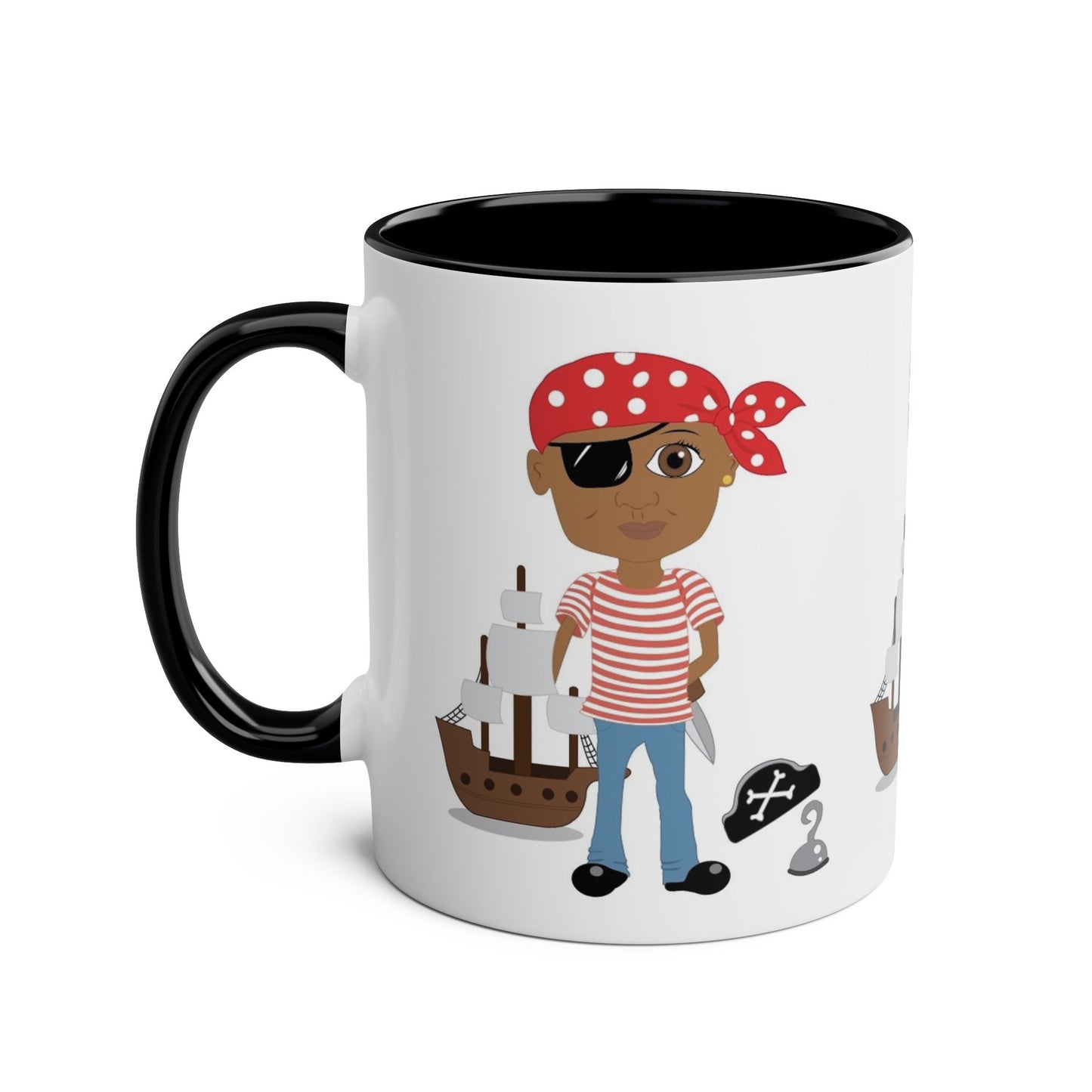 Pirate Two-Tone Coffee Mugs, 11oz