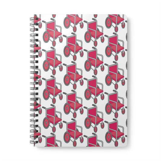 Pink Wheelchair Wirobound Softcover Notebook, Size A5