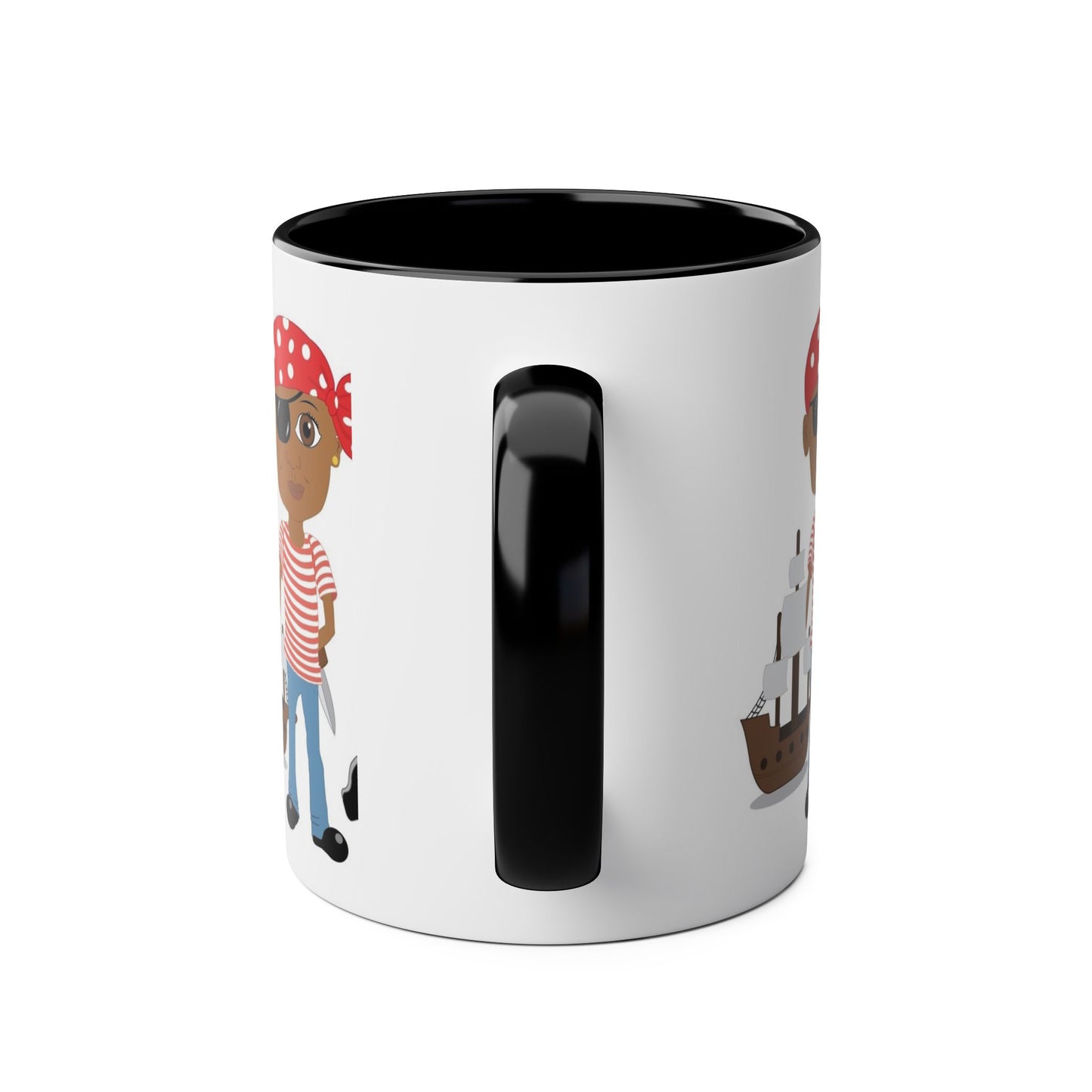 Pirate Two-Tone Coffee Mugs, 11oz