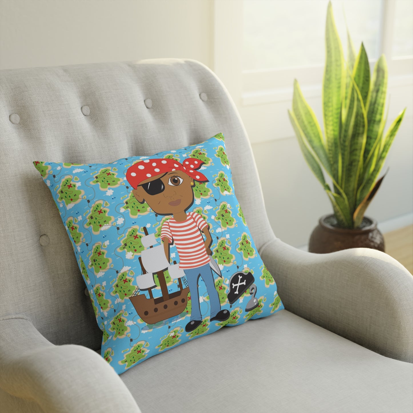 Pirate Square Pillow