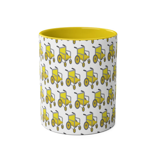 Yellow Two-Tone Coffee Mugs, 11oz