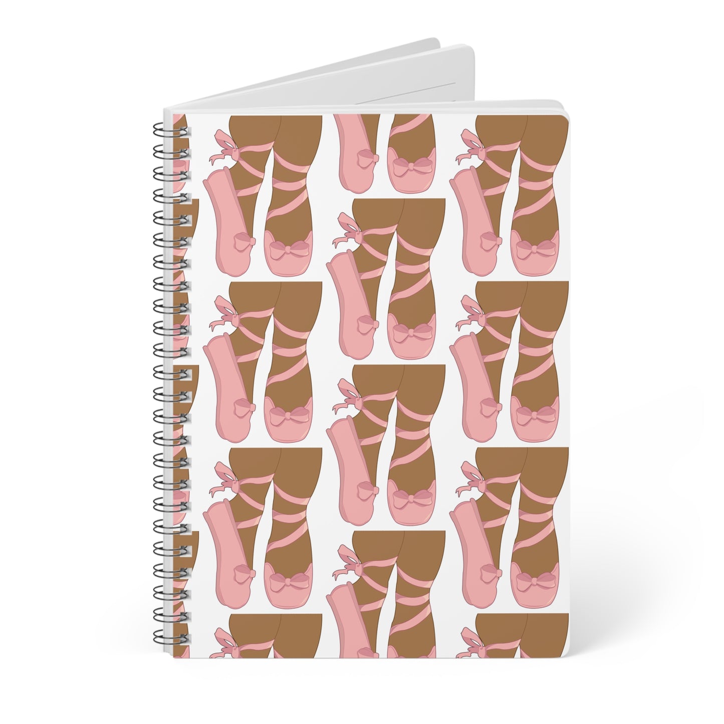 Ebony Elegance Ballerina: Wirobound Softcover Notebook, Size A5 (Lined Paper)