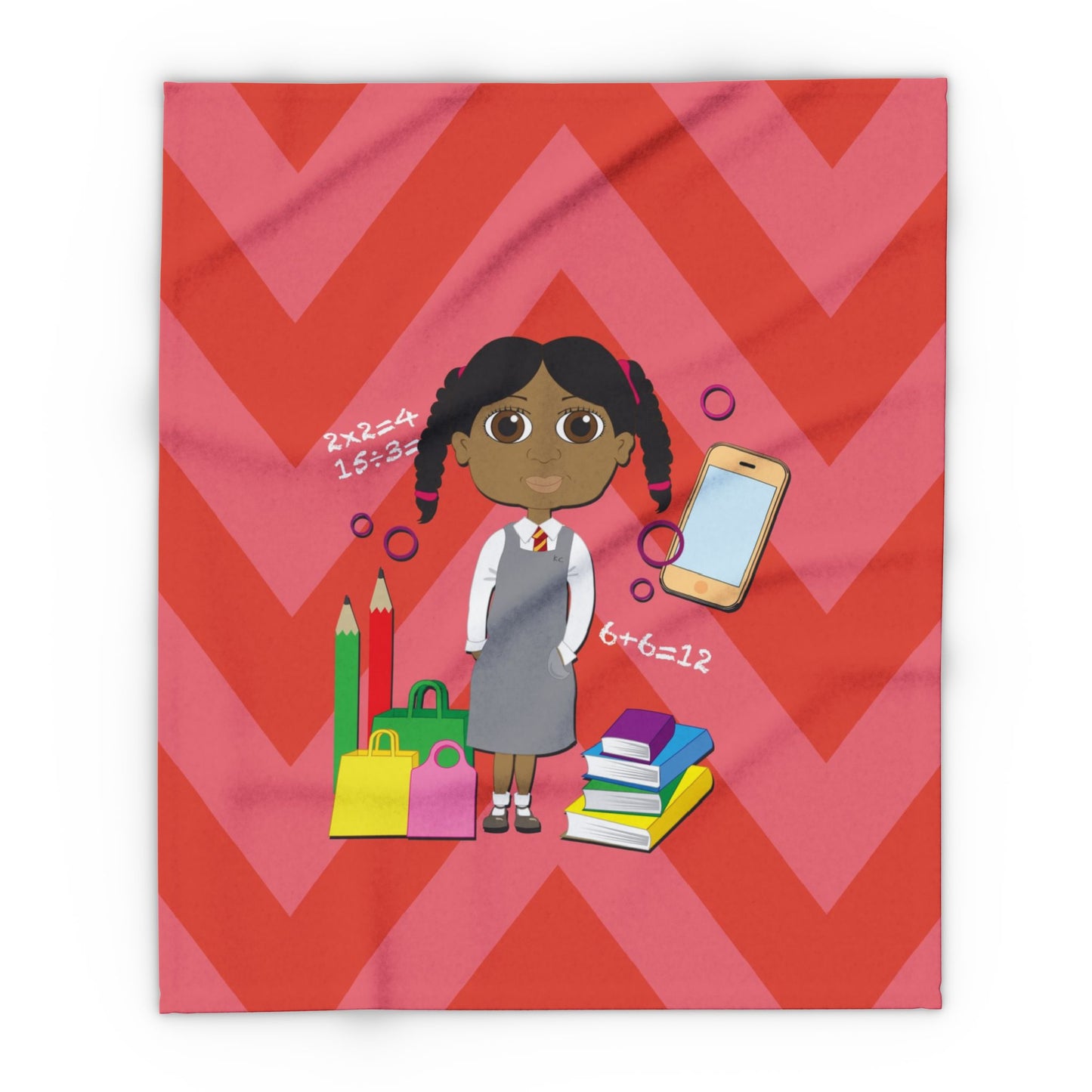 Cheeky School Girl Fleece Blanket – Playful & Stylish Design