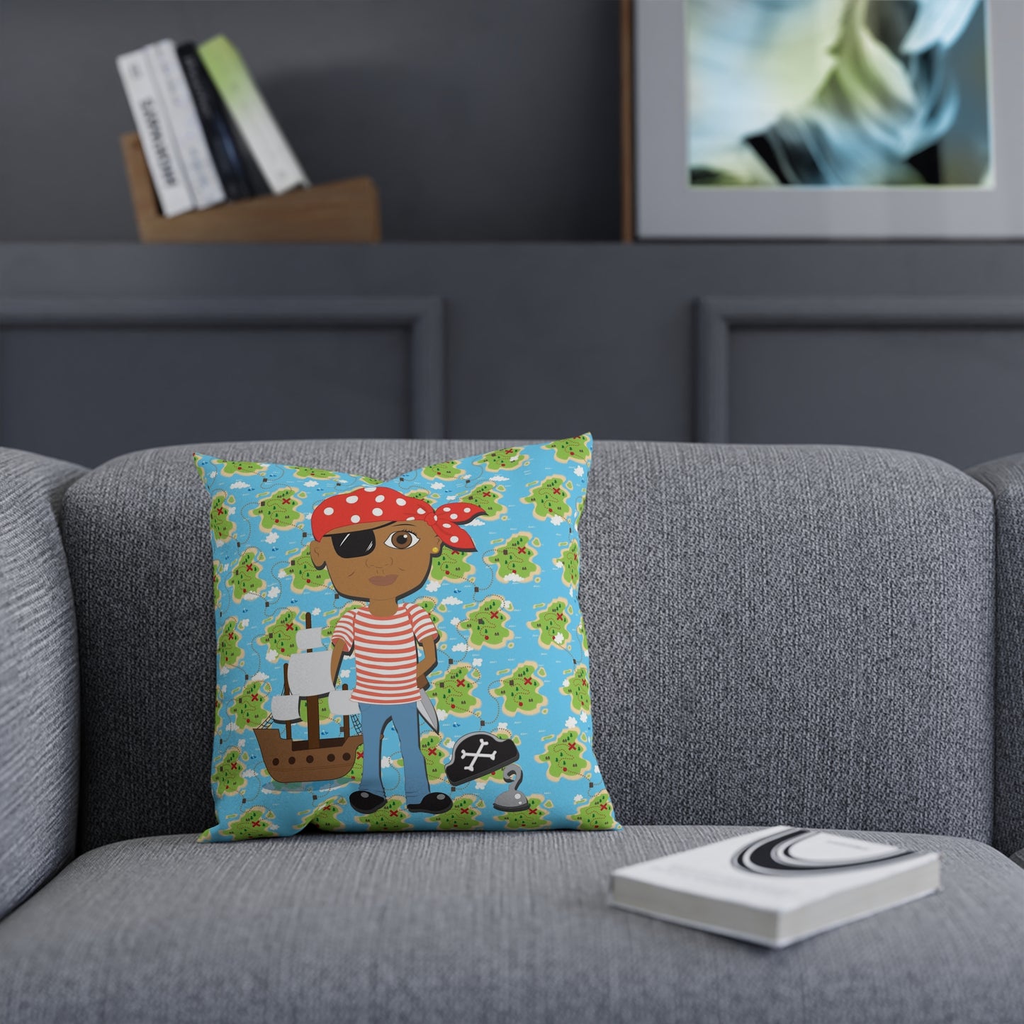 Pirate Square Pillow