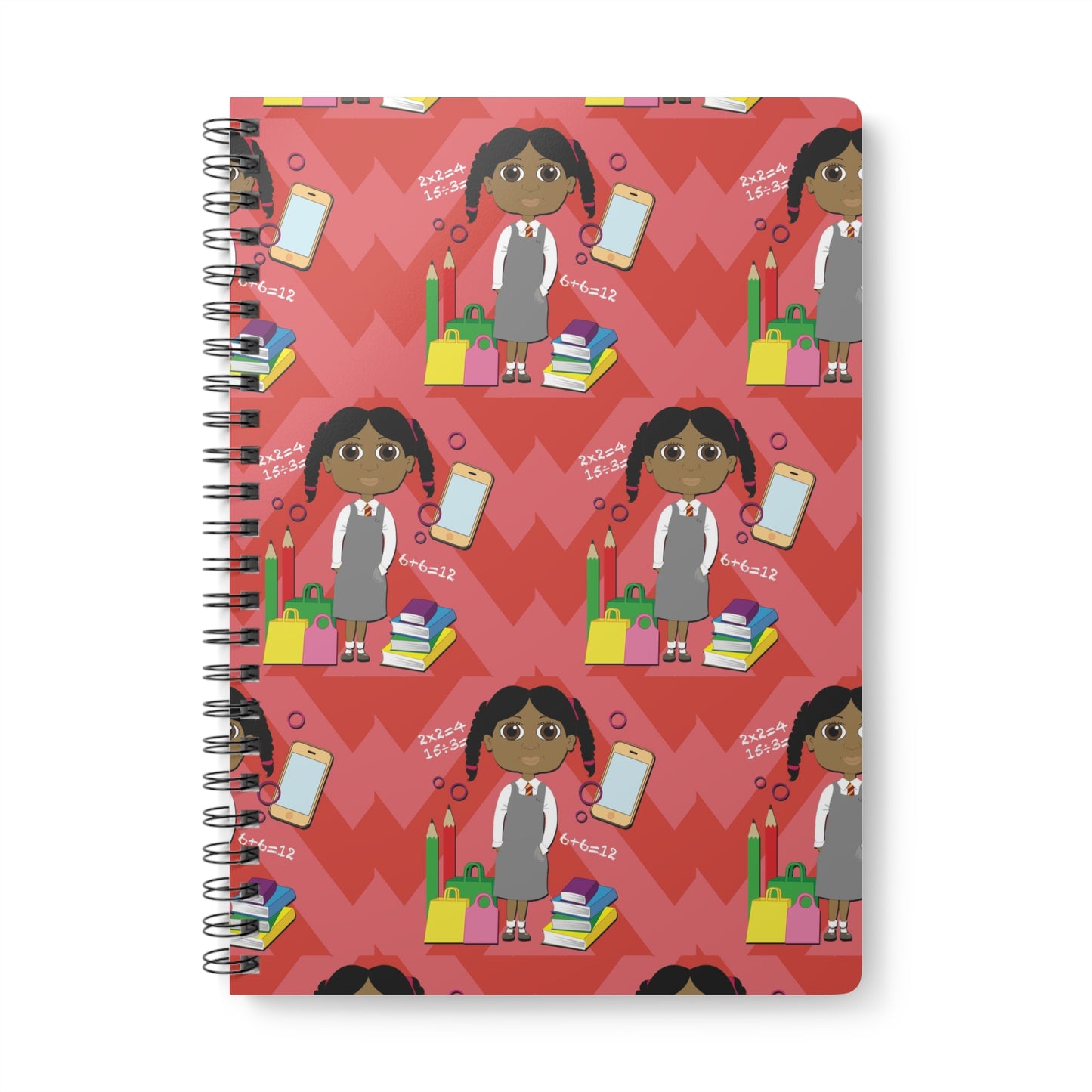 School Girl Magic Wirobound Softcover Notebook, Size A5