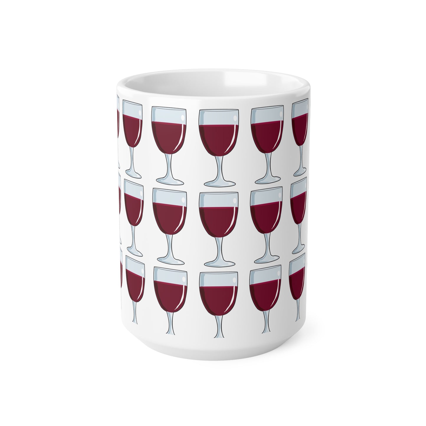 Wine Glass Ceramic Coffee Cups, Size 11oz & 15oz