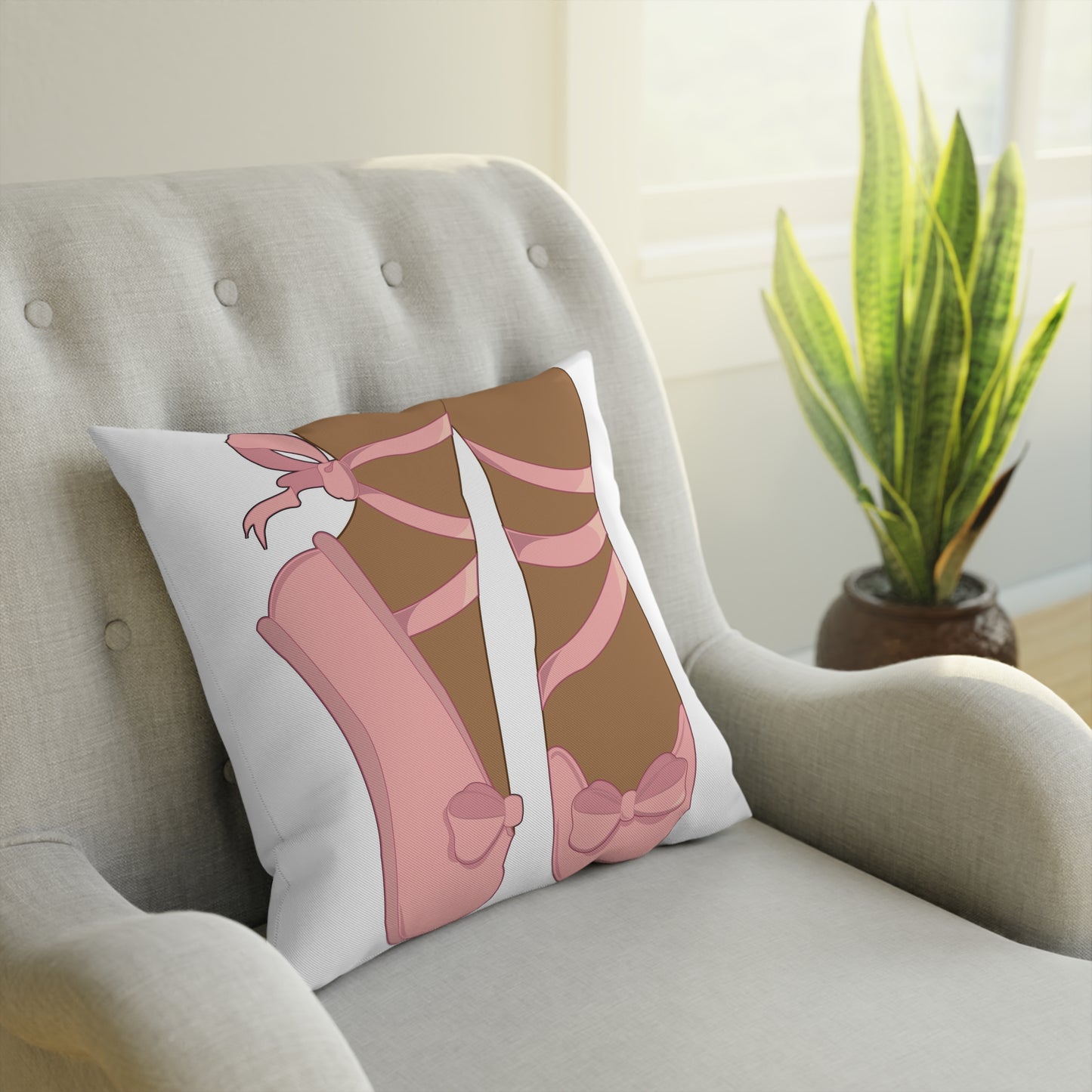 Ebony Ballerina Square Cushion