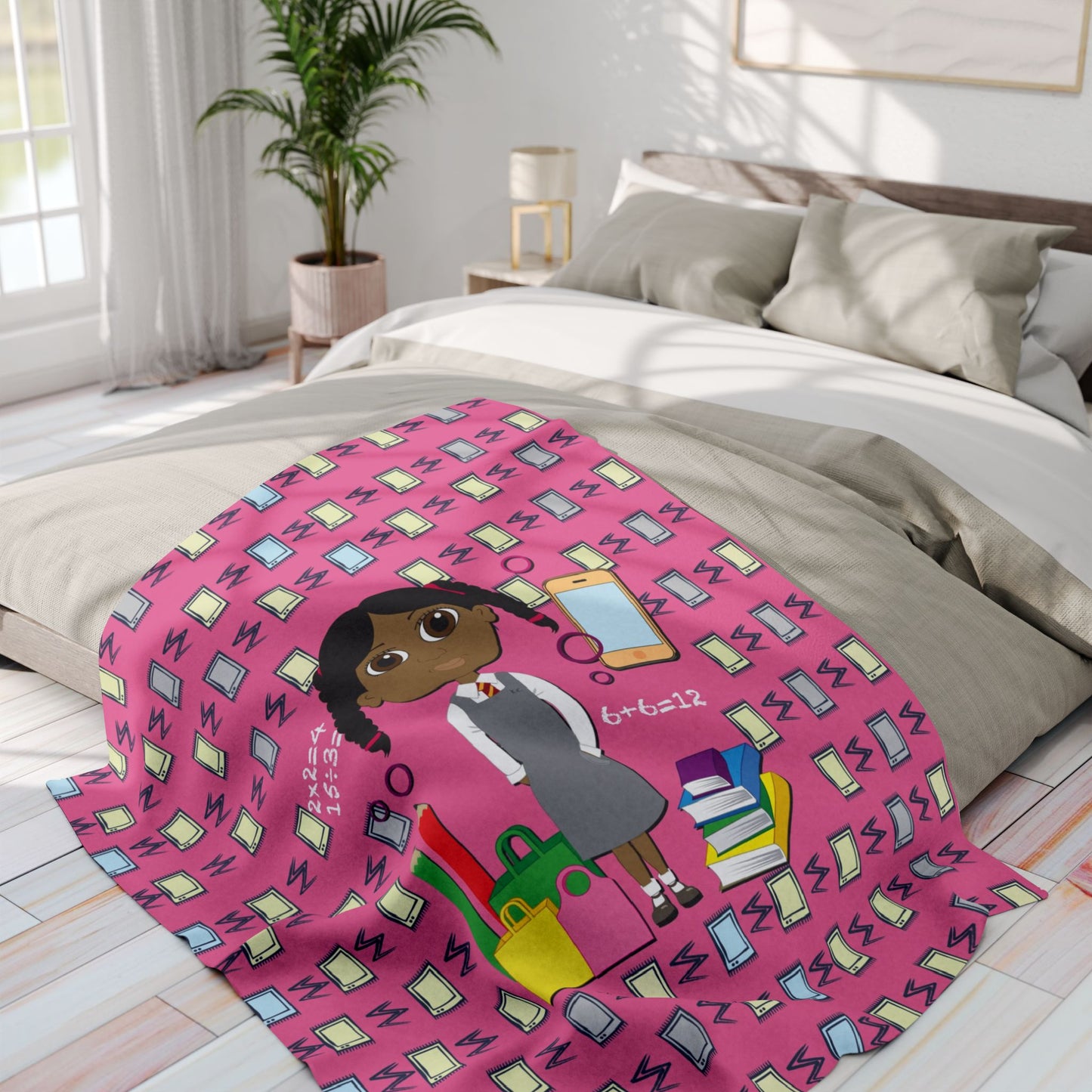 School Life in Colour Fleece Blanket