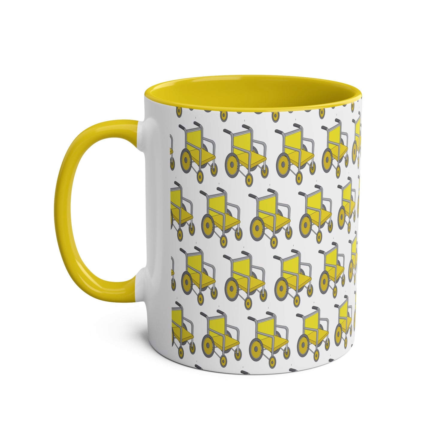 Yellow Two-Tone Coffee Mugs, 11oz