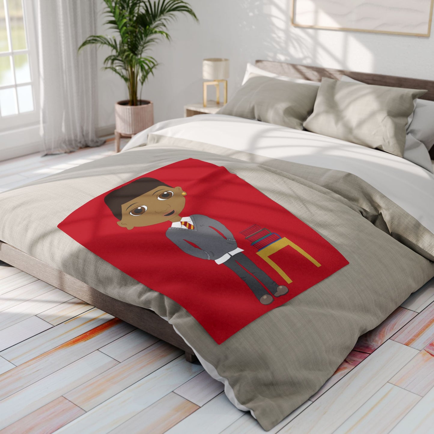 Bold School Boy Fleece Blanket – Fun & Stylish Design