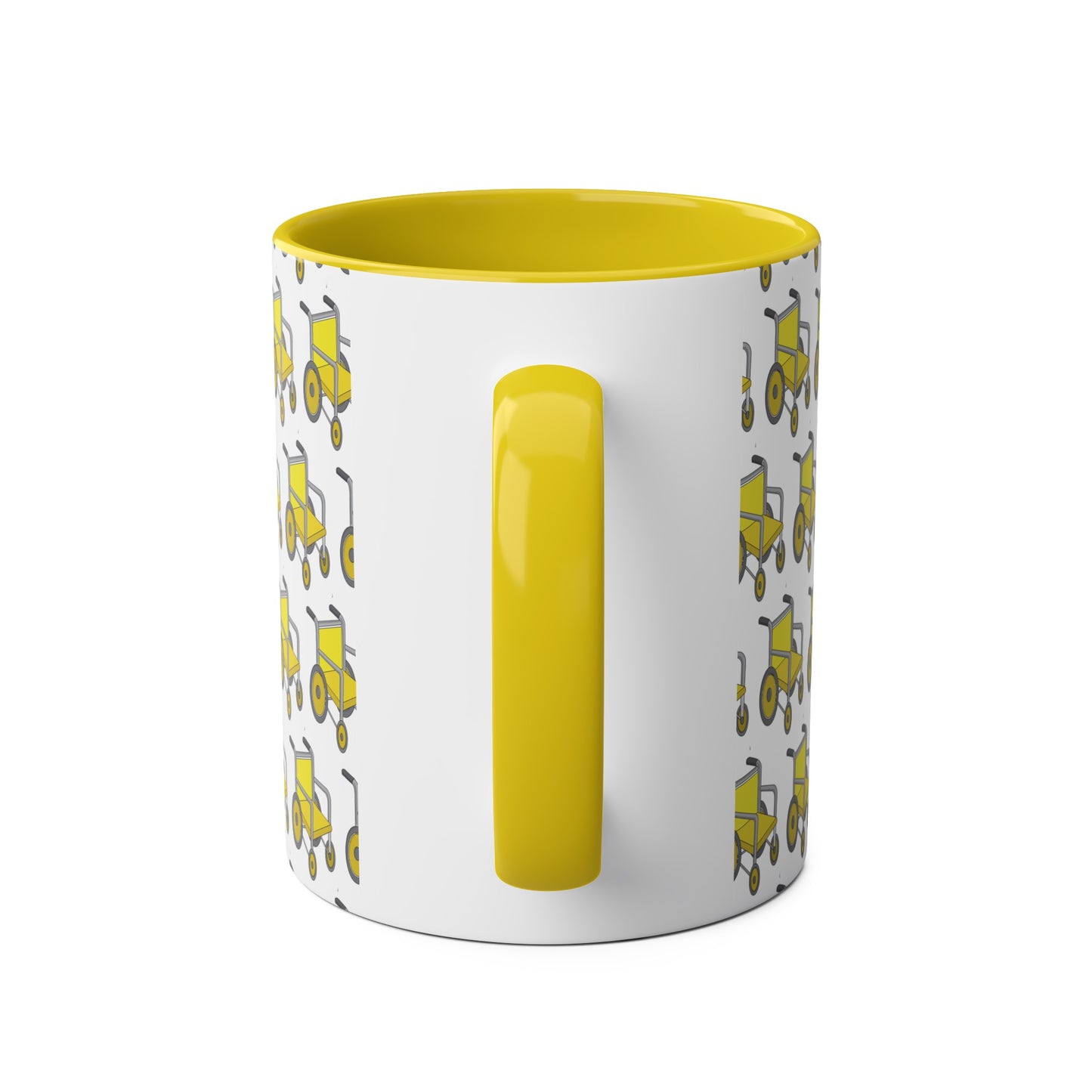 Yellow Two-Tone Coffee Mugs, 11oz