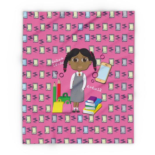 School Life in Colour Fleece Blanket