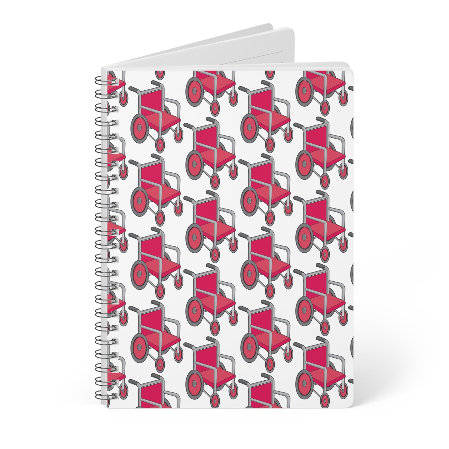 Pink Wheelchair Wirobound Softcover Notebook, Size A5