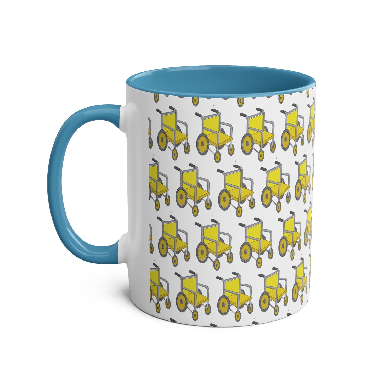 Yellow Two-Tone Coffee Mugs, 11oz