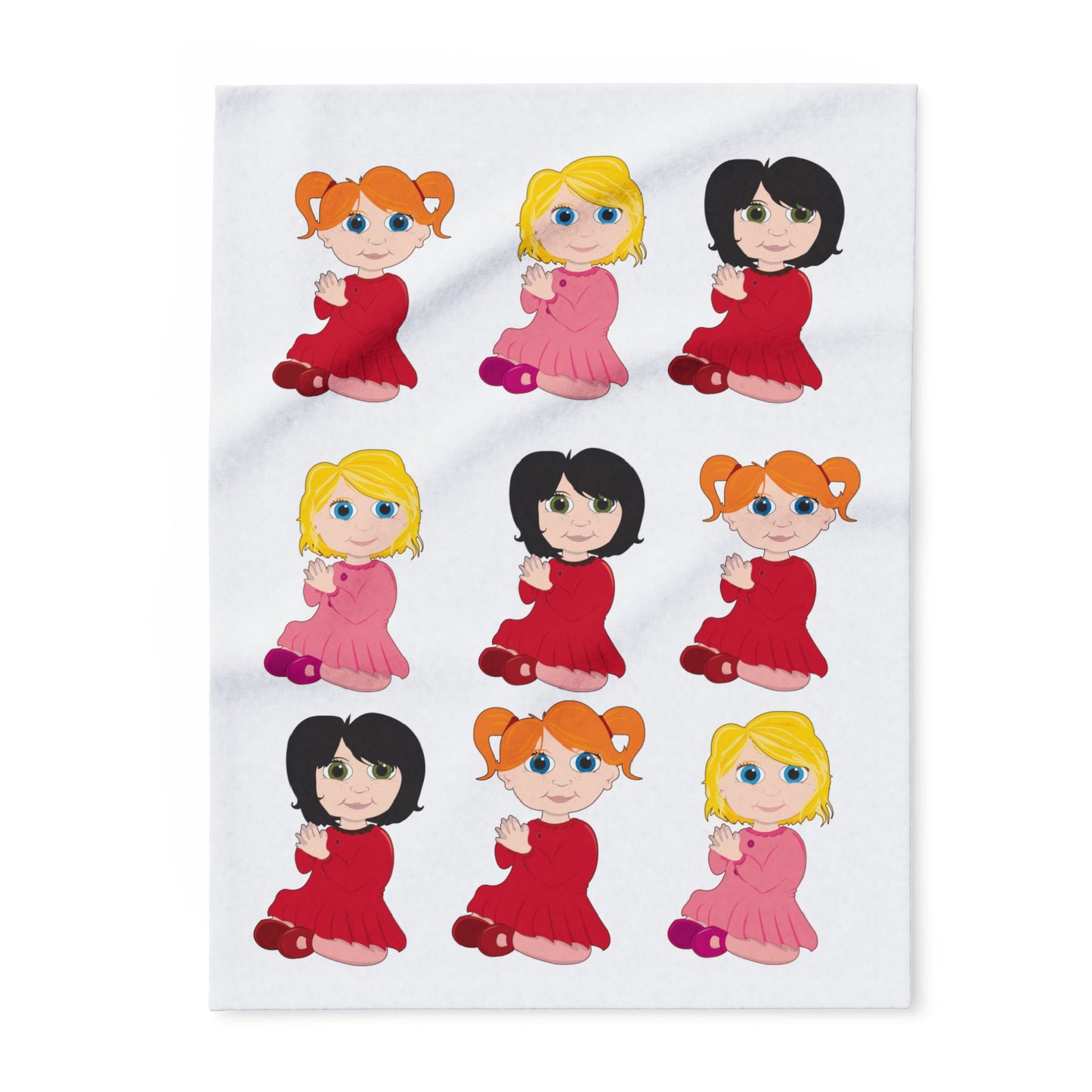 Whimsical Trio Fleece Blanket – Colorful Toddler Design