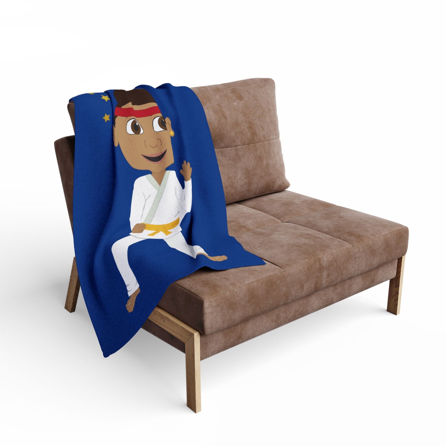 Martial Arts Master Fleece Blanket – Fun Karate Boy Design