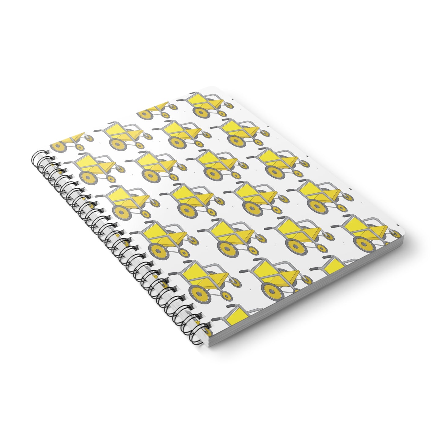 Yellow Wheelchair Wirobound Softcover Notebook, A5