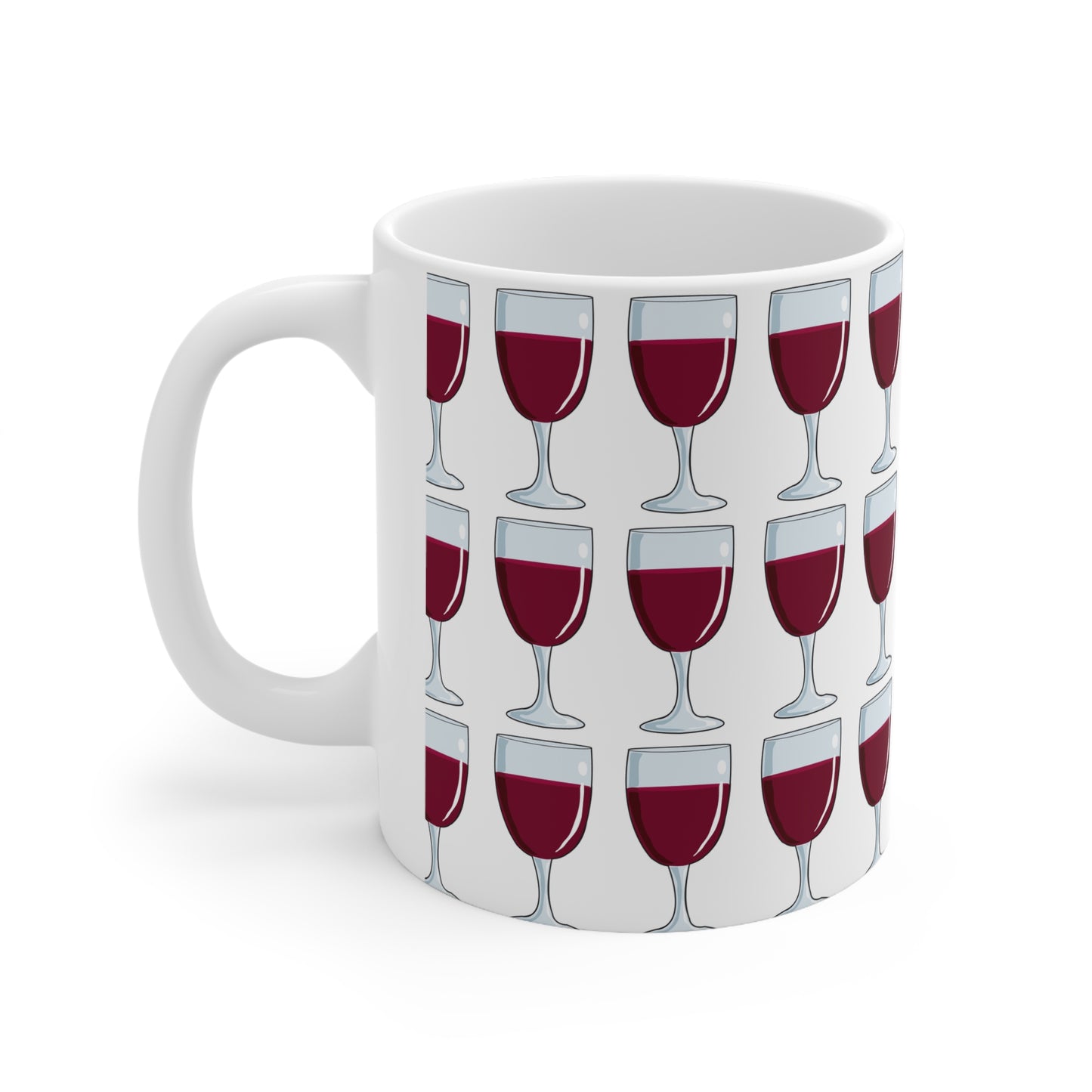 Wine Glass Ceramic Coffee Cups, Size 11oz & 15oz