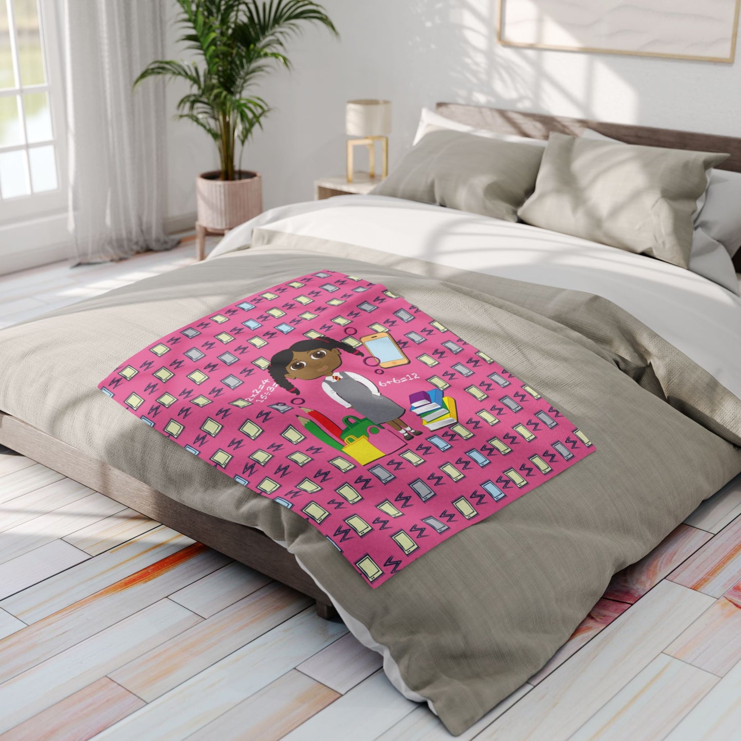 School Life in Colour Fleece Blanket